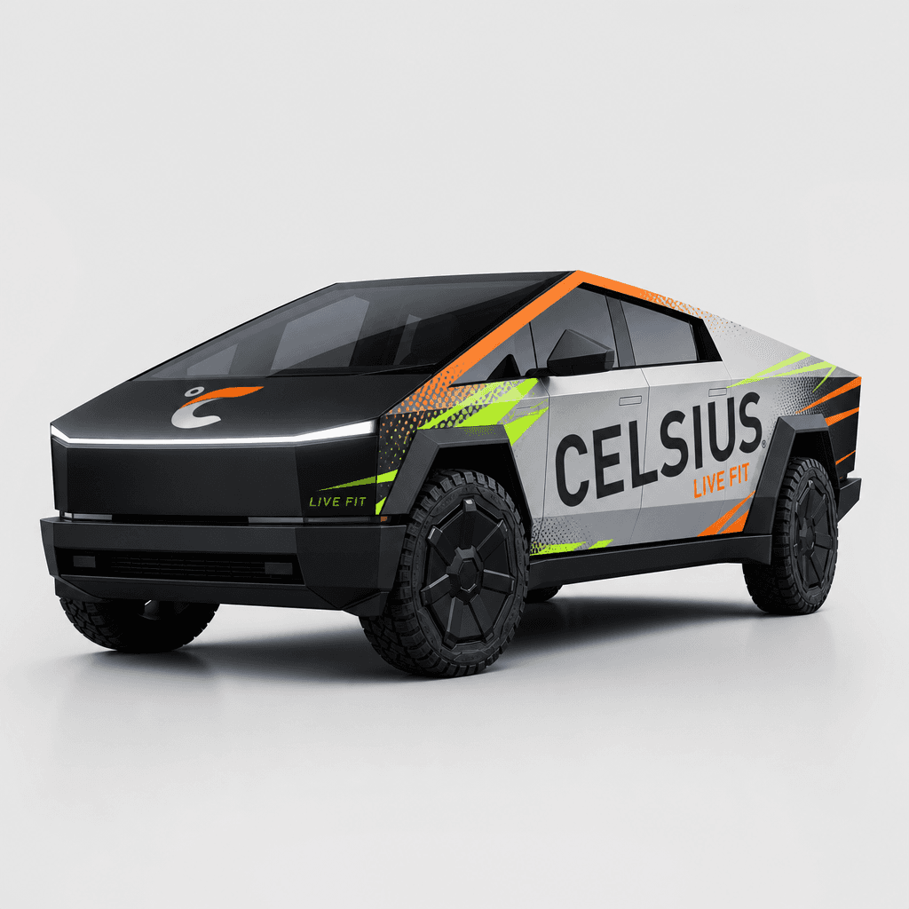 Celsius Energy vehicle wrap render